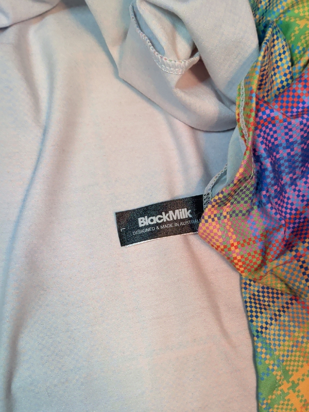 Blackmilk Rainbow Plaid Mini Dress - Picture 4 of 4
